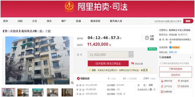 杭州城西1.85万元每平米的法拍房，会是个捡漏良机吗？
