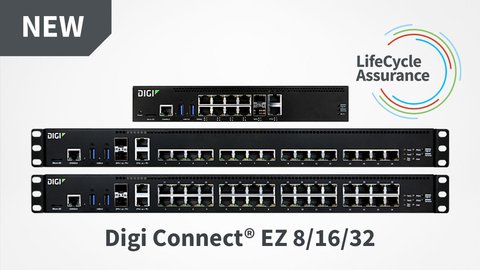 迪进国际推出8/16/32端口选项，增强Digi Connect EZ系列设备服务器的功能