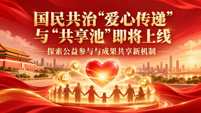 国民共治“爱心传递”与“共享池”即将上线_探索公益参与与成果共享新机制